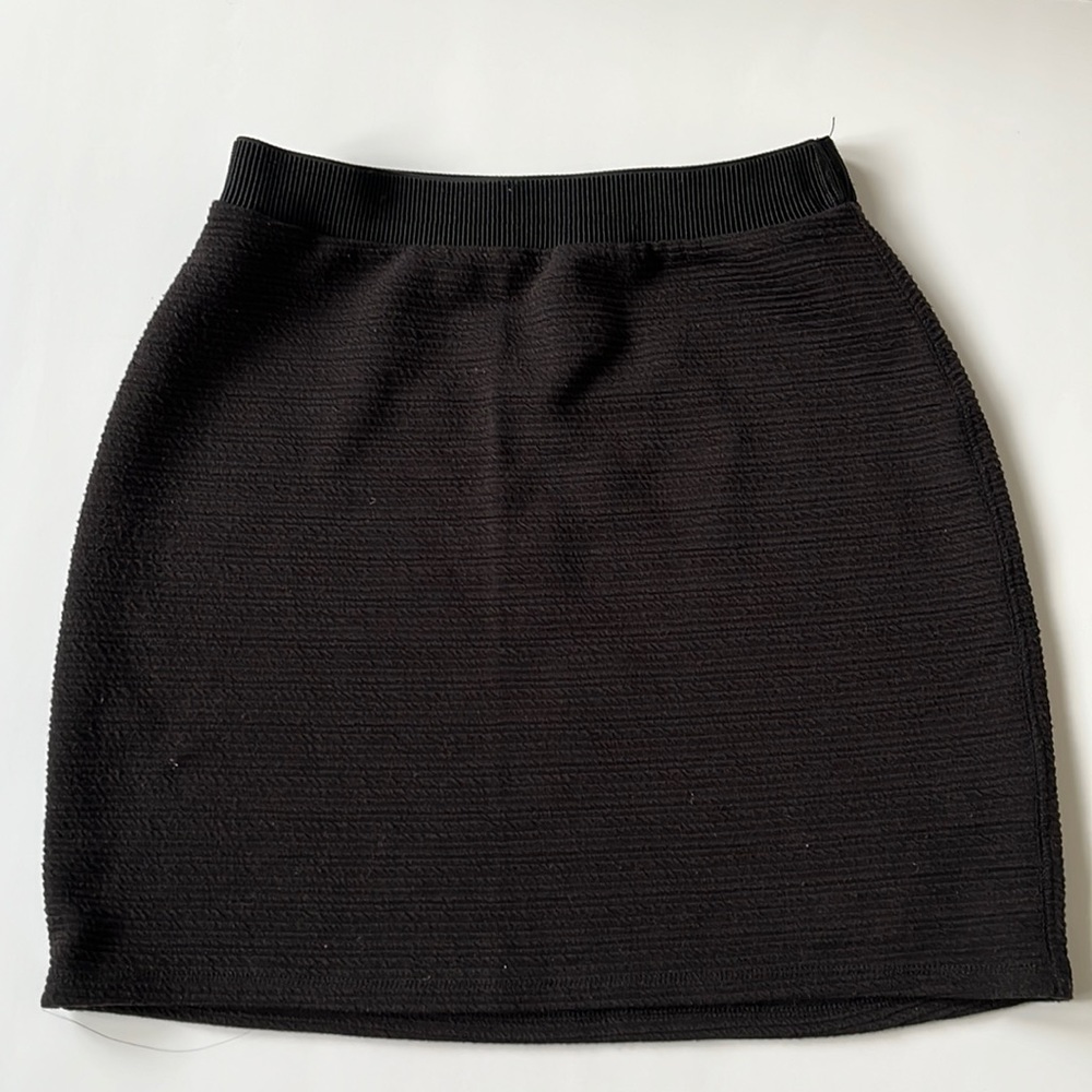Black skirt short length